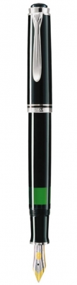 Stilou Souveran M405 EF, penita aur 14k, placat cu paladiu, corp negru Pelikan