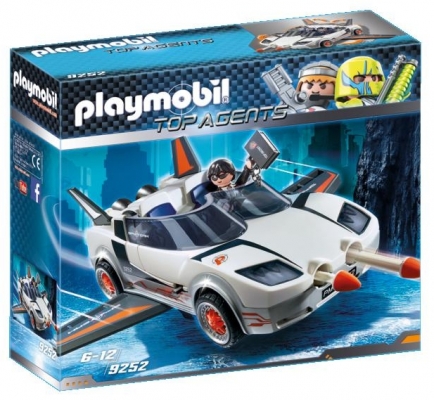 Agentul P. Cu Masina De Curse Playmobil