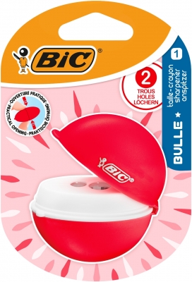 Ascutitoare Bulle, dubla, cu rezervor, diverse culori, BIC