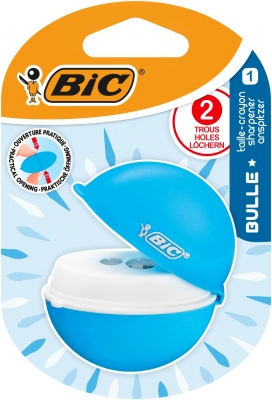 Ascutitoare Bulle, dubla, cu rezervor, diverse culori, BIC