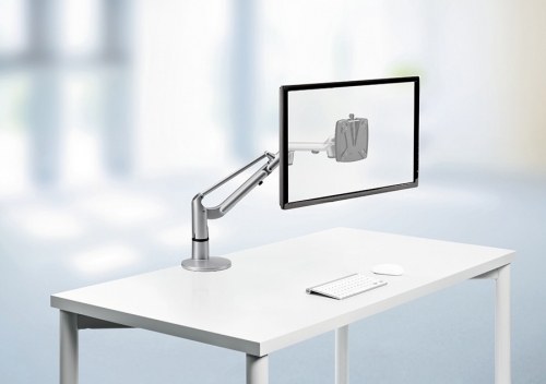 Suport extensibil monitor, clema VESA, arcuri pe gaz, 2 parti, argintiu LiftTEC-Arm III Novus