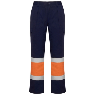Pantaloni de iarna Hi-Vis Soan, pentru barbati, Bleumarin/Portocaliu Fluorescent, Roly 