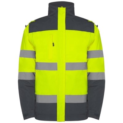 Geacă parka Hi-Vis Epsylon, pentru barbati, Plumb/Galben Fluorescent, Roly 