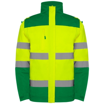 Geacă parka Hi-Vis Epsylon, pentru barbati, Verde Grădină/Galben Fluorescent, Roly 