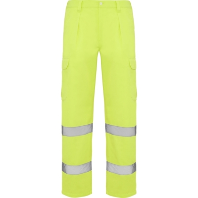 Pantaloni Hi-Vis Alfa, pentru barbati, Galben Fluorescent, Roly 