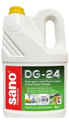 Detergent lichid vase si multisuprafete Professional Sano DG-24, 4L