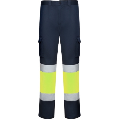 Pantaloni Hi-Vis Daily Stretch Hv, pentru barbati, Bleumarin/Galben Fluorescent, Roly 