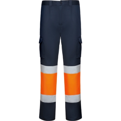 Pantaloni Hi-Vis Daily Stretch Hv, pentru barbati, Bleumarin/Portocaliu Fluorescent, Roly 