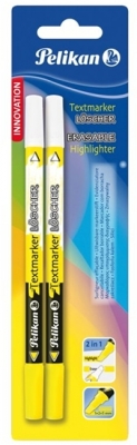 Carioca corectoare, varf M, Highlighter + textmarker loscher 2 buc/ set Pelikan