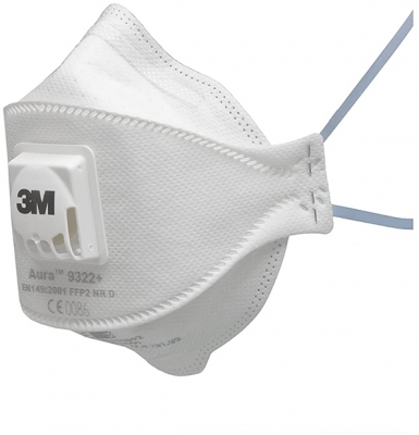 Masca de protectie respiratorie impotriva particulelor, FFP2, Aura 9322+ 3M