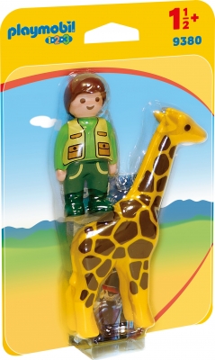 1.2.3 Ingrijitor Zoo Cu Girafa Playmobil