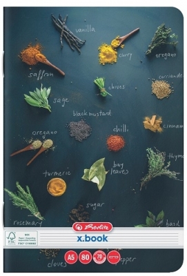 Caiet A5, 80 file, dictando, Spices, Herlitz, diverse modele