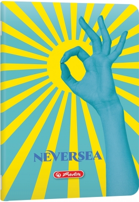 Caiet Herlitz A5, 48 file, dictando, colturi rotunjite, motiv Neversea, diverse modele