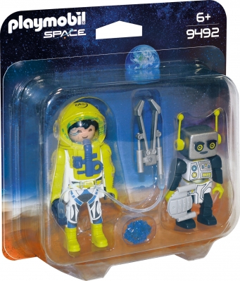 Set 2 Figurine - Astronaut Si Robot Playmobil