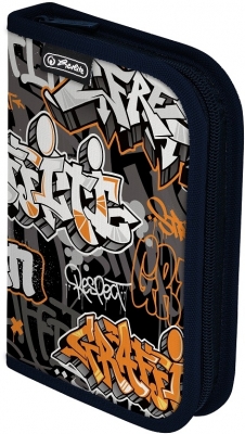 Penar echipat, 26 piese, cu o clapa, Herlitz, motiv Doodle