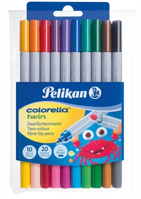 Carioci Colorella Twin 20 culori, 10 buc/set Pelikan