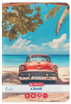 Caiet A4, 60 file, dictando, Summer, Herlitz, diverse modele