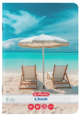 Caiet A4, 60 file, dictando, Summer, Herlitz, diverse modele