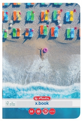 Caiet A4, 60 file, patratele, Summer, Herlitz, diverse modele