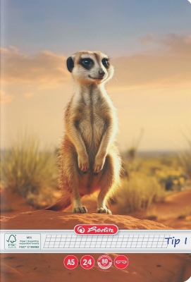 Caiet A5, 24 file, Tip I, Funny Wildlife, Herlitz, diverse modele