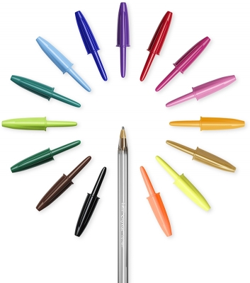 Pix Cristal Multicolor, 1.6 mm, 15 culori/set Bic