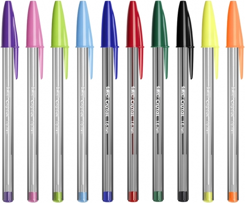 Pix Cristal Multicolor, 1.6 mm, 15 culori/set Bic