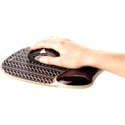 Mousepad cu suport pentru incheietura mainii Chevron Fellowes 