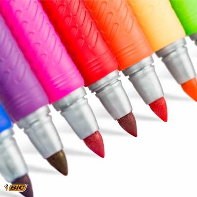 Marker permanent Marking Intense 5 culori/set Bic