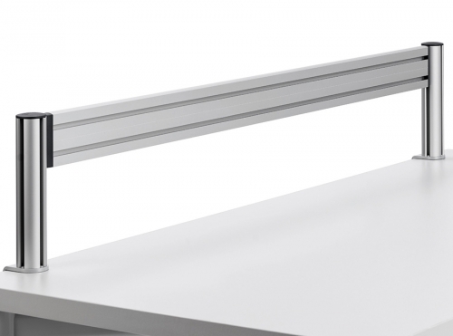 Bara de suport SlatWall, clema sistem 1, 120 cm, argintiu Novus