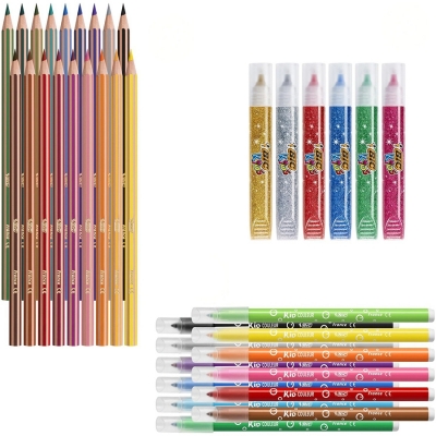 Set coloriaj My Colouring Box, diverse culori si instrumente 72 buc/pachet Bic