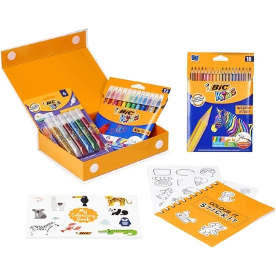 Set coloriaj My Colouring Box, diverse culori si instrumente 72 buc/pachet Bic