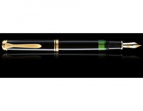 Stilou Souveran M600, penita F aur 14K, accesorii placate cu aur, corp negru, Pelikan