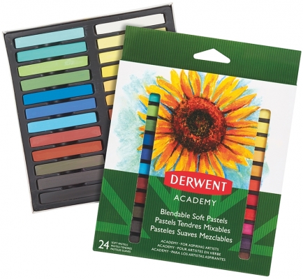 Set 24 creioane pastel soft, calitate superioara, pentru artisti aspiranti Derwent Academy