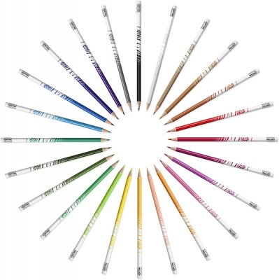 Creioane colorate cu radiera Evolution Illusion 12 buc/set Bic