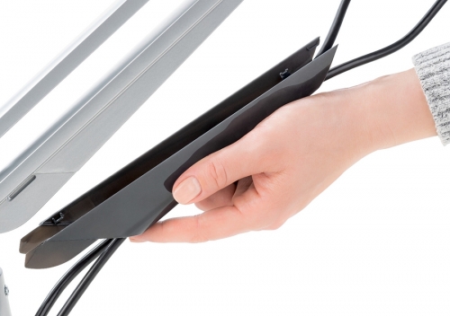 Suport extensibil monitor, clema VESA, arcuri pe gaz, 2 parti, argintiu Clu II C Novus