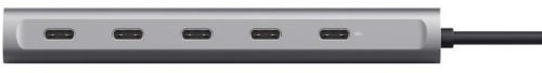 Hub Trust Halyx, 5 porturi USB-C 3.2 gen 1: 1 USB-C 100W PD port / 4 USB-C data ports, USB PD 3.0, gri