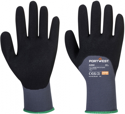 Manusi Dermiflex Ultra Portwest, gri/negru