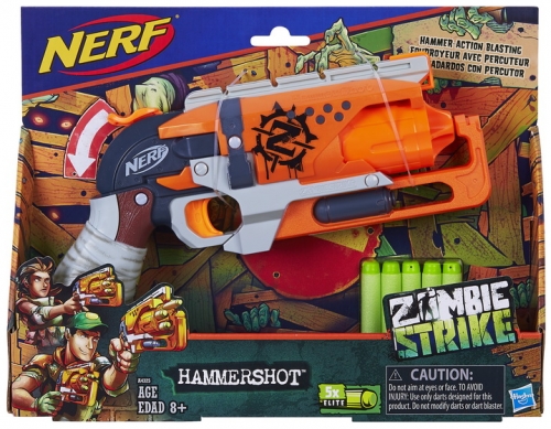 BLASTER NERF ZOMBIE HAMMERSHOT HASBRO
