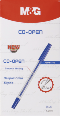 Pix cu bila M&G, CO-OPEN, albastru, 1.0mm, set 50 buc