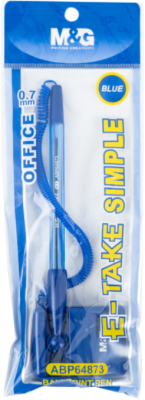 Pix cu suport M&G, albastru, 0.7mm
