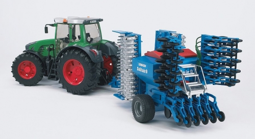Jucarie Combina Lemken Solitair 9, pentru semanat, Bruder