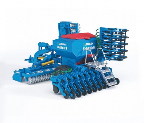 Jucarie Combina Lemken Solitair 9, pentru semanat, Bruder