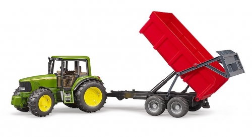 Jucarie Tractor John Deere 6920 cu remorca basculabila Bruder