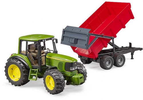 Jucarie Tractor John Deere 6920 cu remorca basculabila Bruder