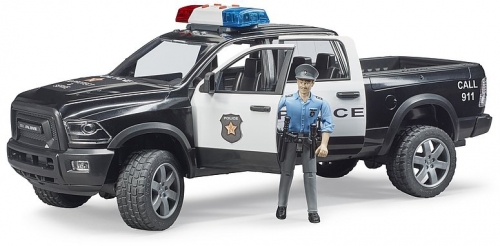 Jucarie Camion de politie RAM 2500 cu politist si accesorii Bruder