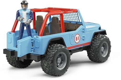 Jucarie Jeep Cross Country de curse albastru Bruder