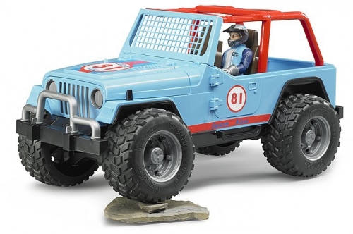 Jucarie Jeep Cross Country de curse albastru Bruder
