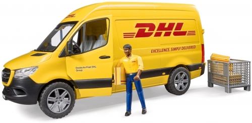 Jucarie Sprinter DHL Mercedes Benz cu sofer Bruder