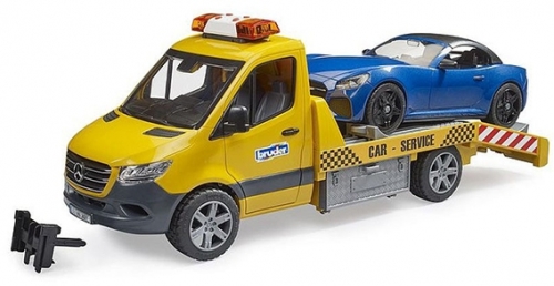 Vehicul de tractare, Mercedes Benz, cu sirena si masina
