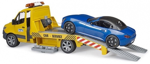 Vehicul de tractare, Mercedes Benz, cu sirena si masina